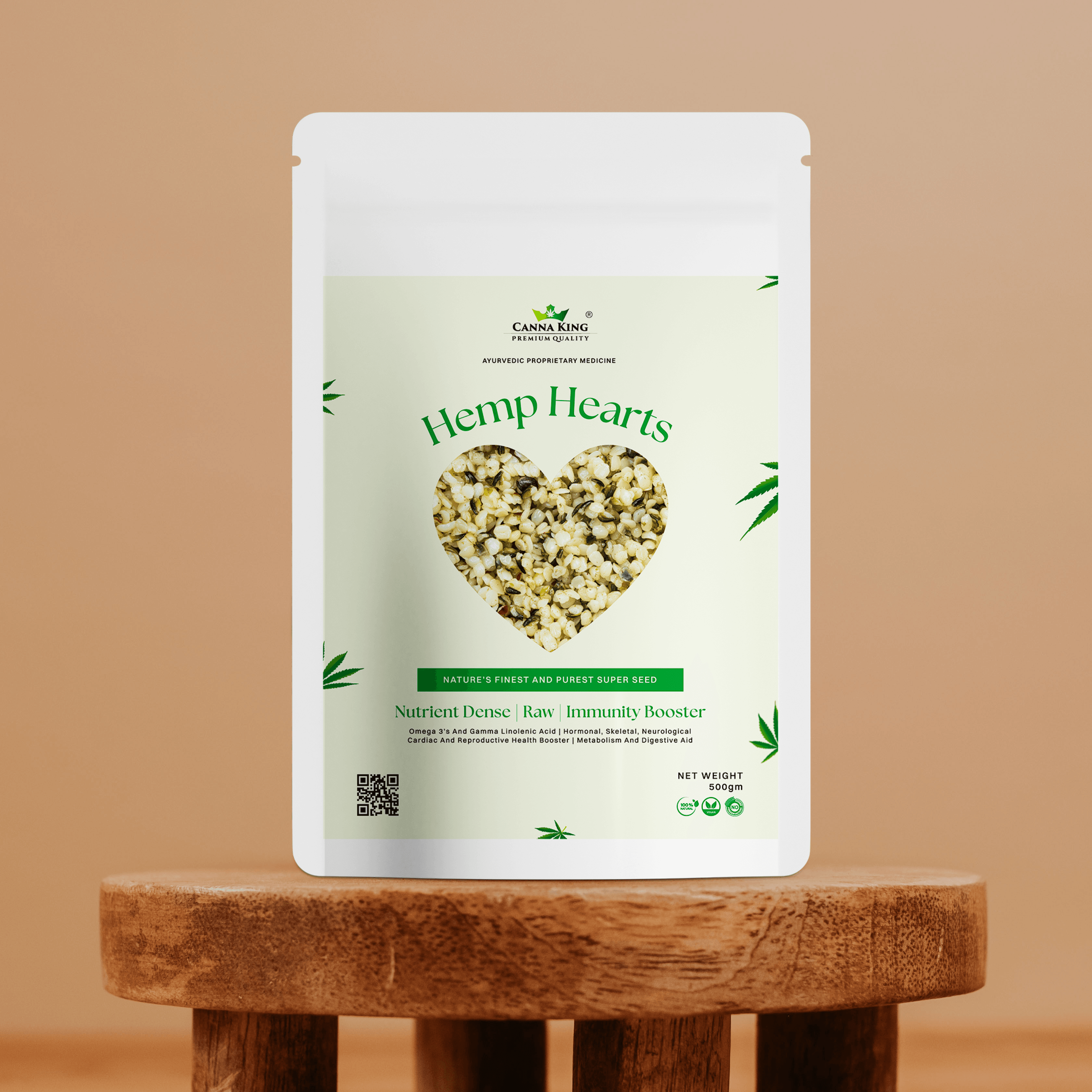 Hemp Hearts Wooden podium mockup